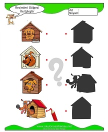 Gölgesi İle Eşleştir Çalışma Sayfaları